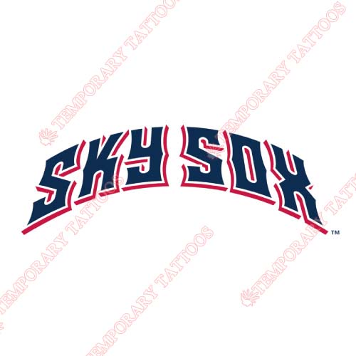 Colorado Springs Sky Sox Customize Temporary Tattoos Stickers NO.8148